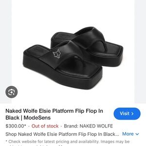 Naked Wolfe Elsie Black Sandals